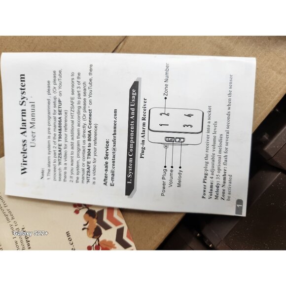 HTZSAFE Solar Wireless Driveway Alarm System 1 Receiver + 3 Sensors Kit Easy Set - Picture 7 of 10